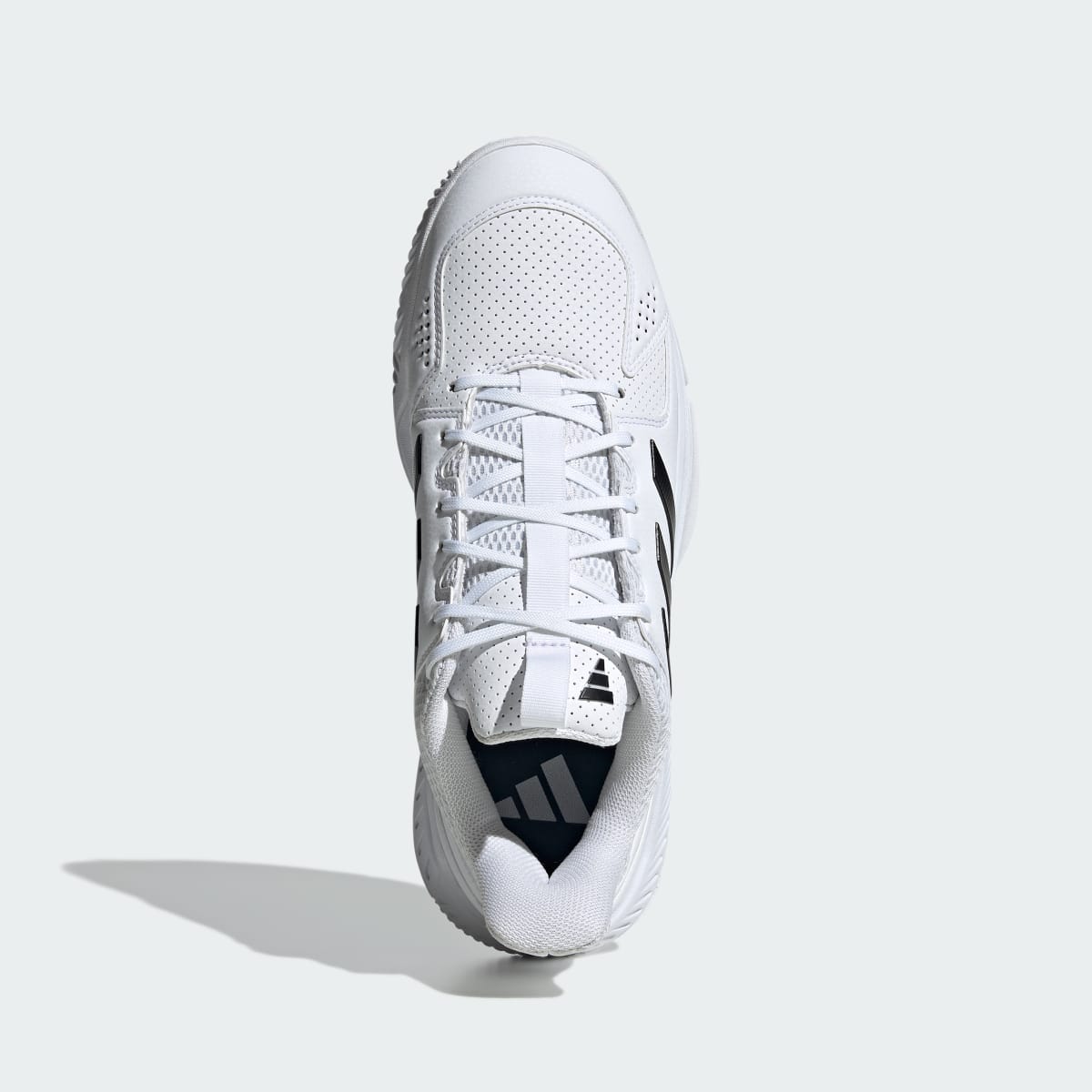 Adidas Men's Court Flight Indoor Shoes - Cloud White / Core Black / Cloud White - Image 2