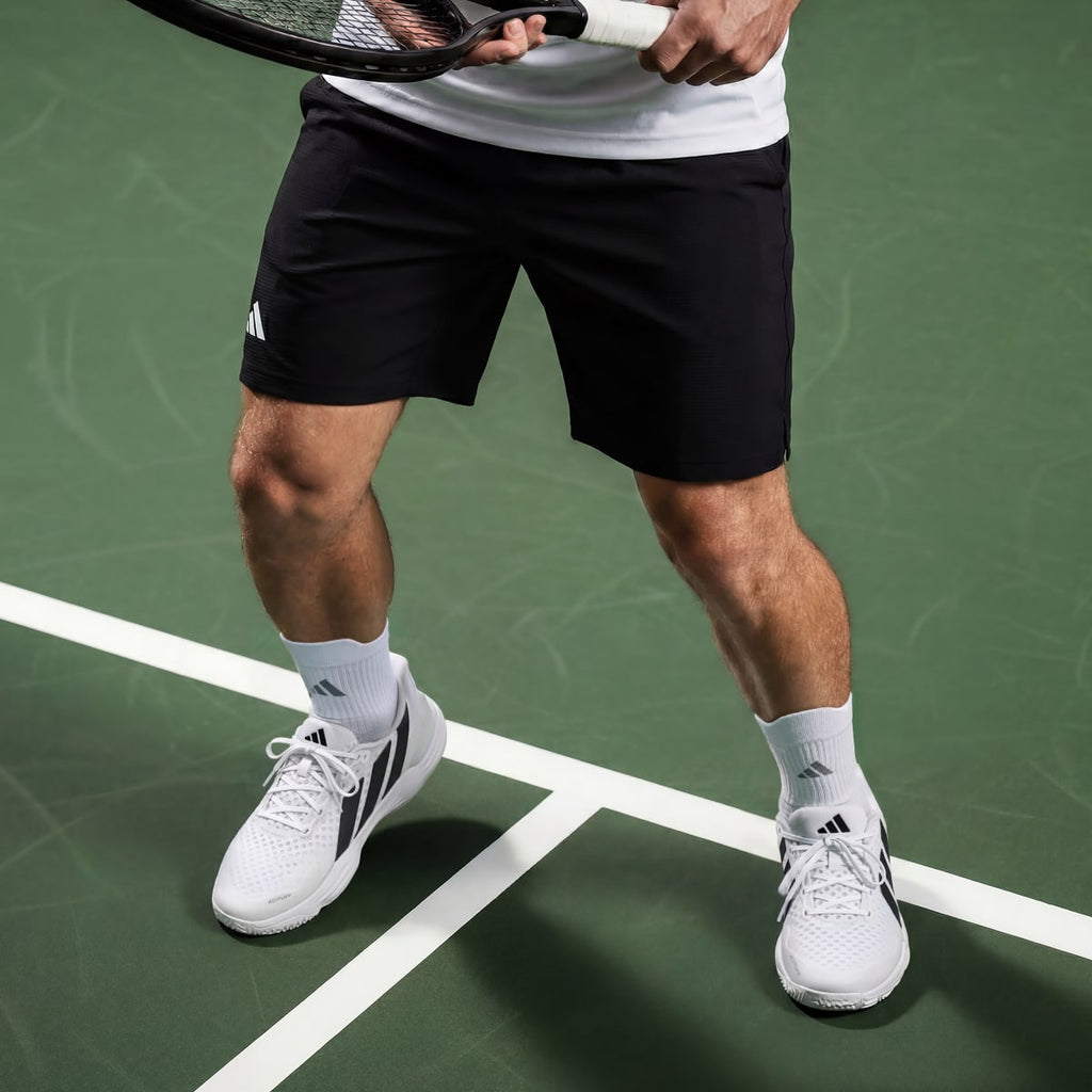 Adidas Men's Court Pickleball 2 Shoes - Cloud White / Core Black / Silver Metallic - Image 4