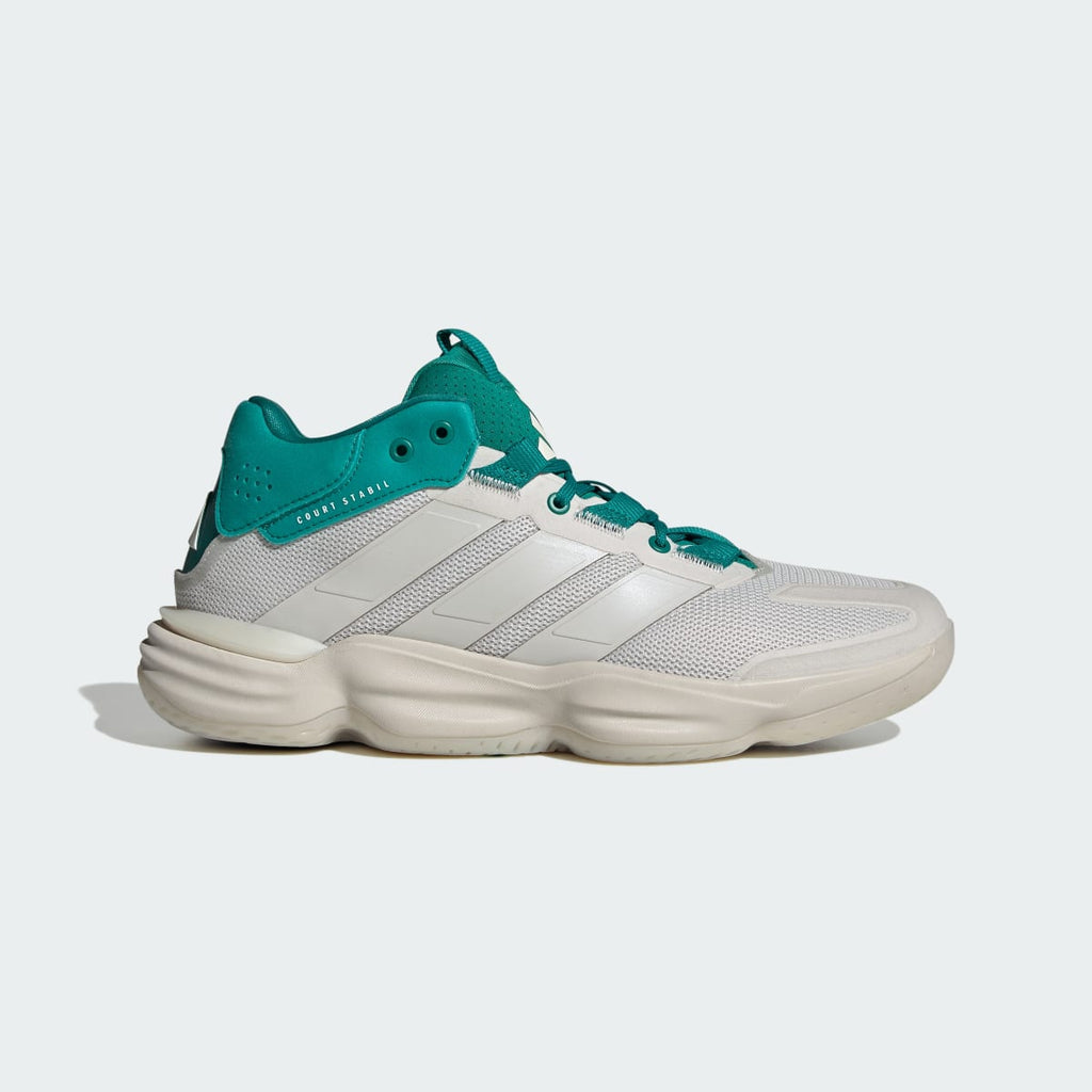 Adidas Men's Court Stabil Indoor Shoes - Grey One / Grey One / Equipment Green - Image 1
