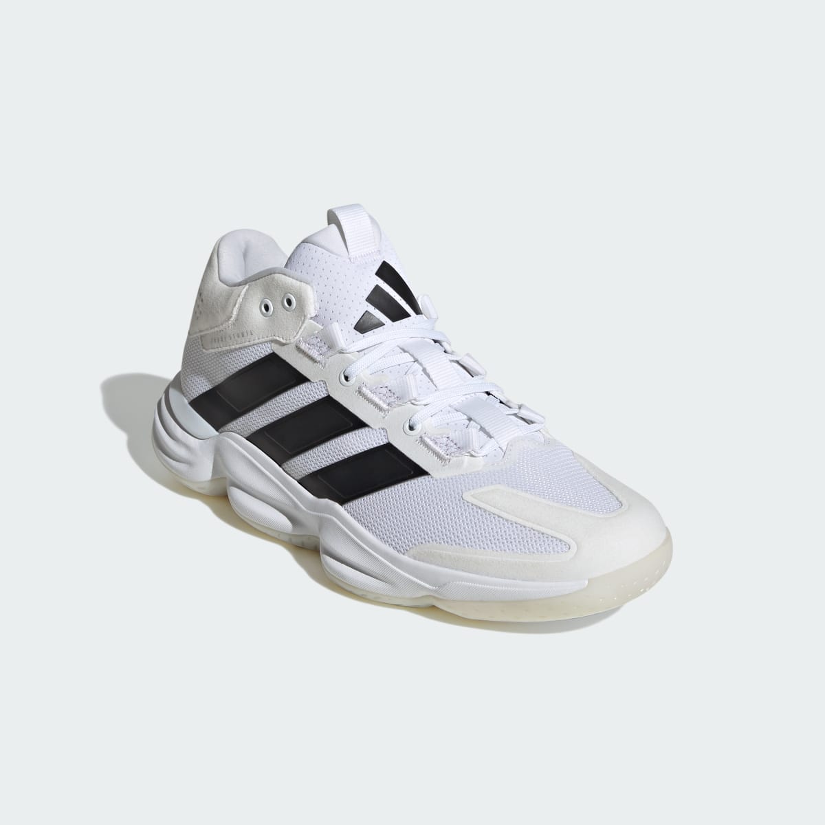 Adidas Men's Court Stabil Indoor Shoes - Cloud White / Core Black / Cloud White - Image 4