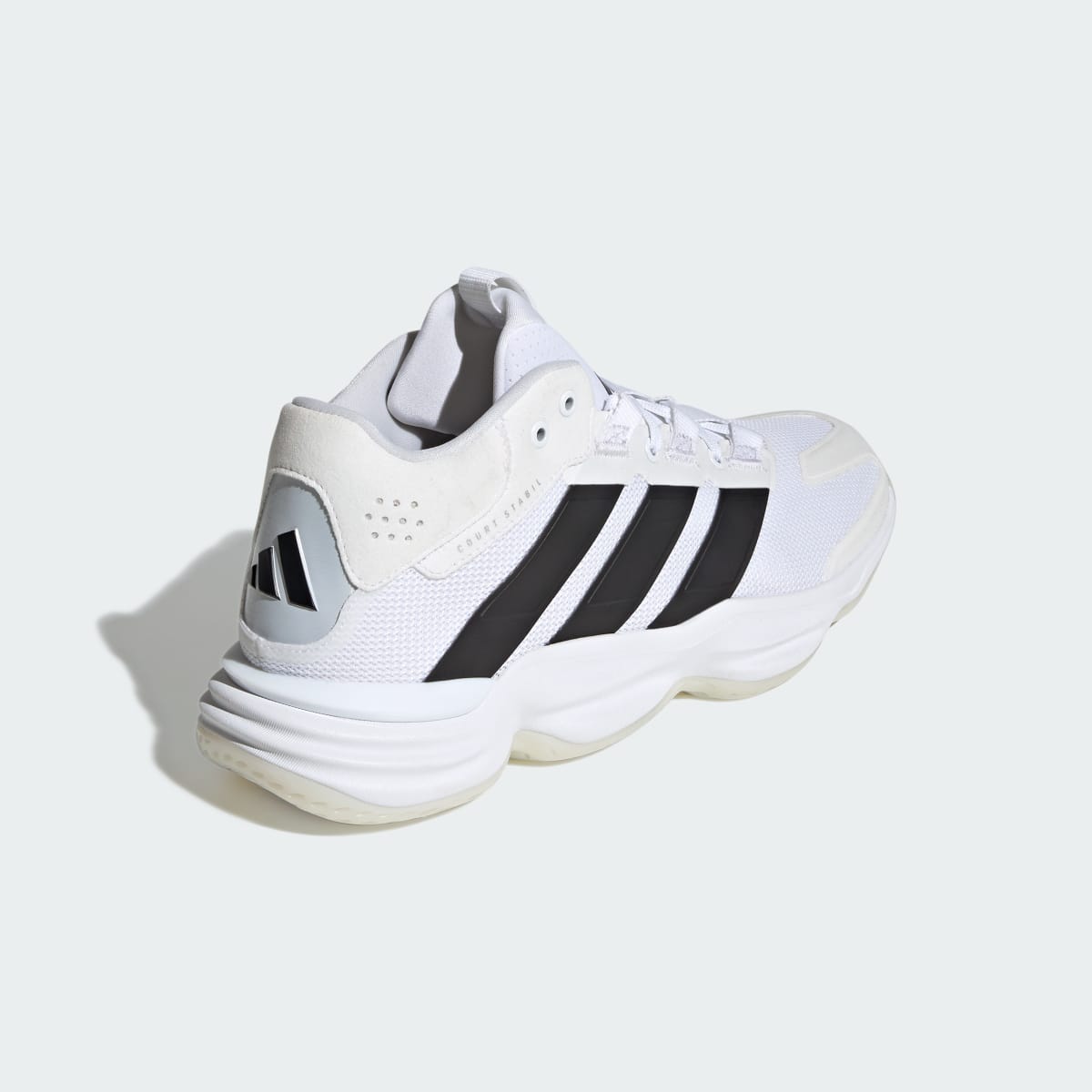 Adidas Men's Court Stabil Indoor Shoes - Cloud White / Core Black / Cloud White - Image 5