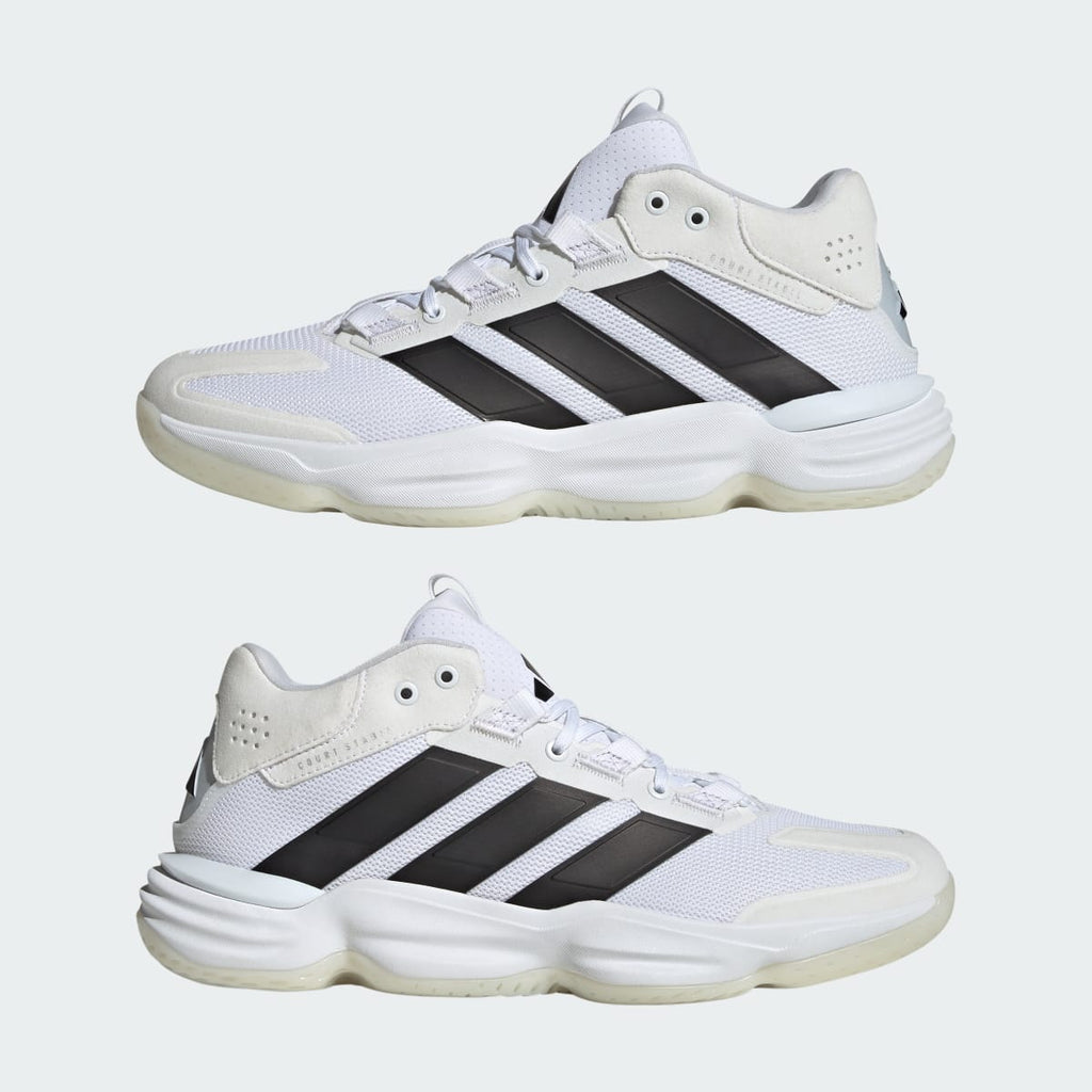 Adidas Men's Court Stabil Indoor Shoes - Cloud White / Core Black / Cloud White - Image 7
