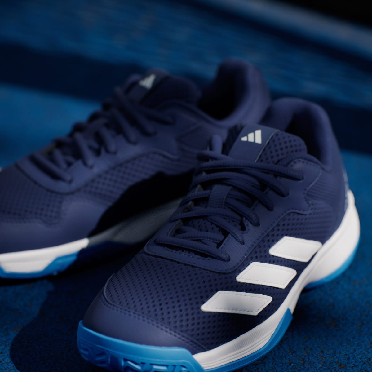 Adidas Kids' Courtflash Tennis Shoes Kids - Dark Blue / Cloud White / Bright Blue - Image 10