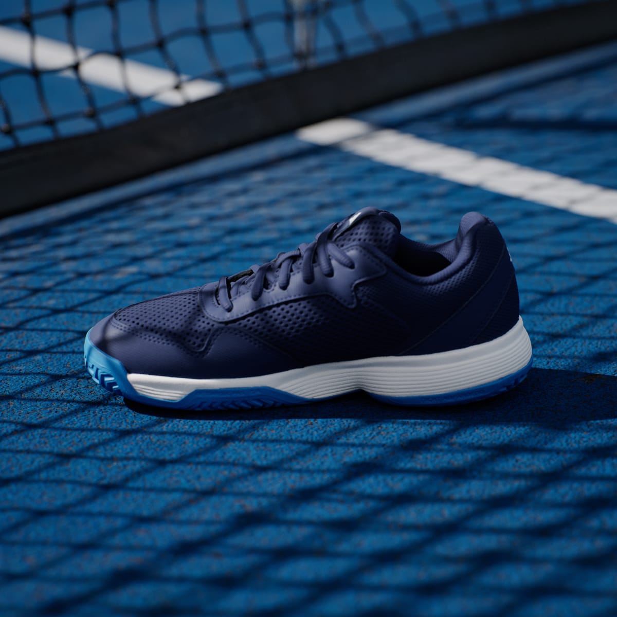 Adidas Kids' Courtflash Tennis Shoes Kids - Dark Blue / Cloud White / Bright Blue - Image 7