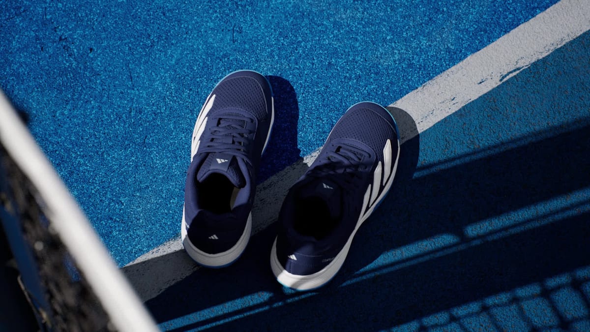 Adidas Kids' Courtflash Tennis Shoes Kids - Dark Blue / Cloud White / Bright Blue - Image 2