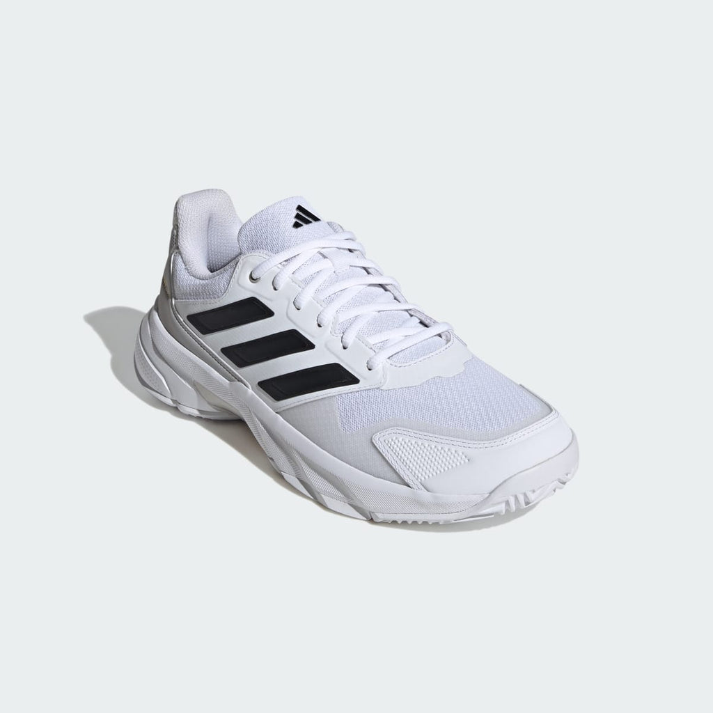 Adidas Men's Courtjam Control 3 Tennis Shoes - Cloud White / Core Black / Grey Two - Image 5