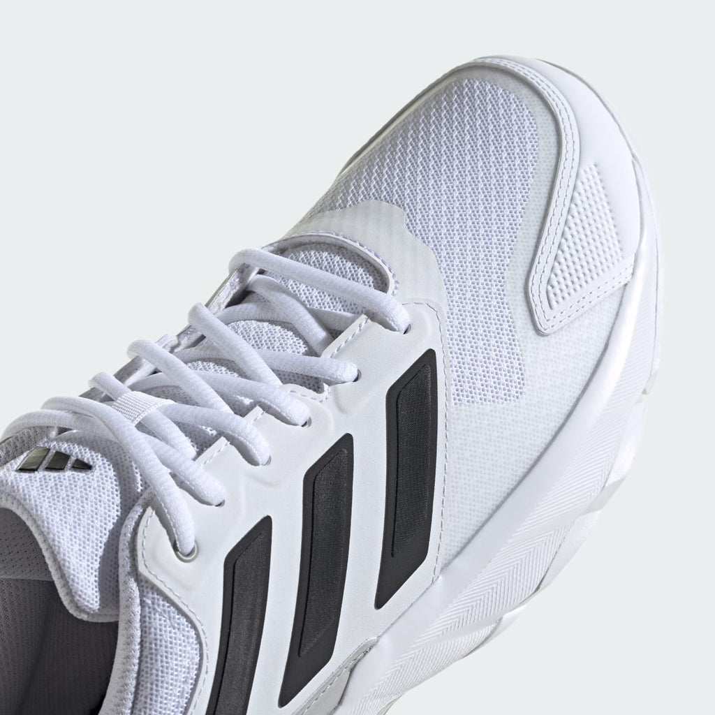 Adidas Men's Courtjam Control 3 Tennis Shoes - Cloud White / Core Black / Grey Two - Image 10