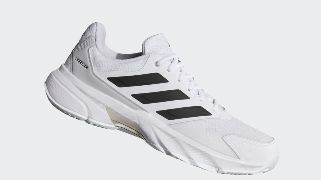 Adidas Men's Courtjam Control 3 Tennis Shoes - Cloud White / Core Black / Grey Two - Image 2