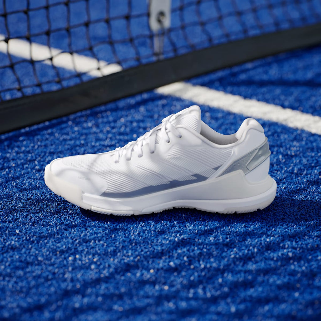 Adidas Women's Crazyquick Lightstrike Padel Shoes - Cloud White / Cloud White / Zero Metalic - Image 7
