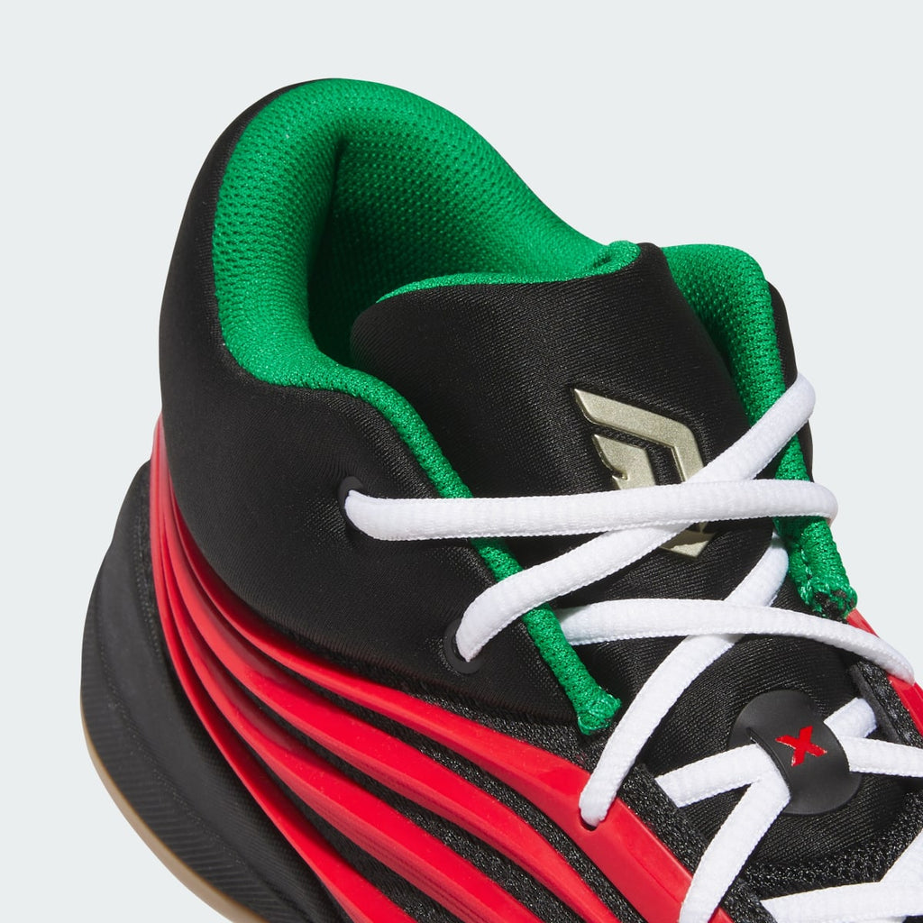 Adidas Men's DAME X Shoes - Core Black / Pure Ruby / Gum - Image 9