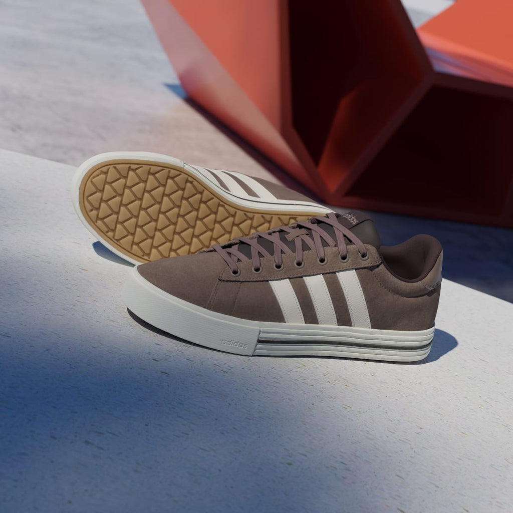 Adidas Men's Daily 4.0 Shoes - Earth Strata / Off White / Aurora Coffee - Image 4