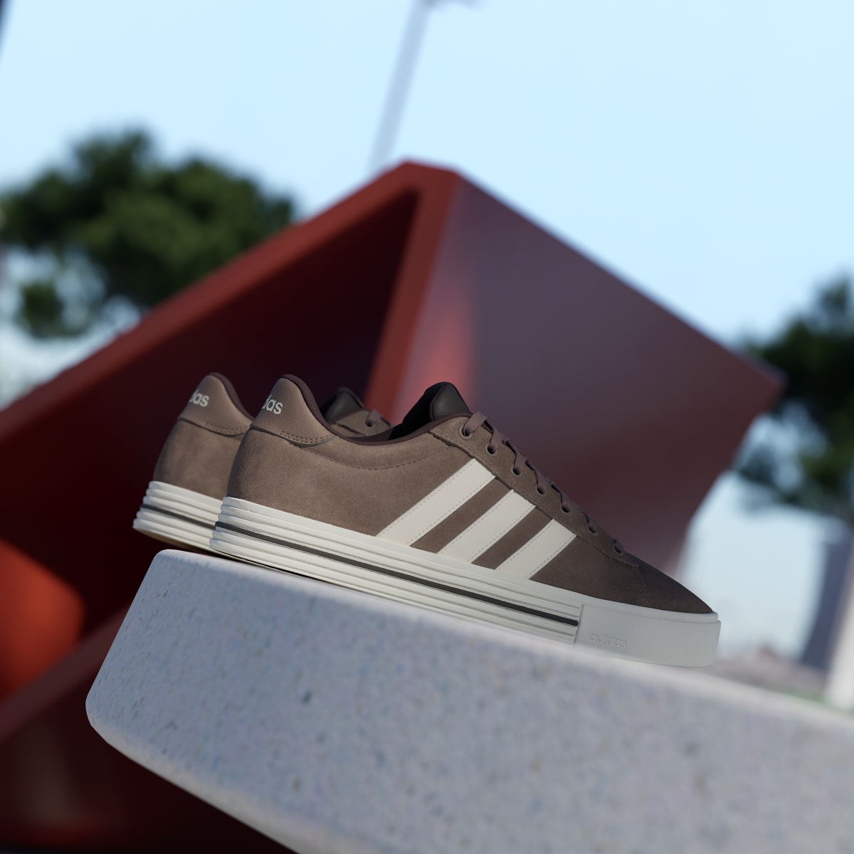 Adidas Women's Daily 4.0 Shoes - Earth Strata / Off White / Aurora Coffee - Image 6