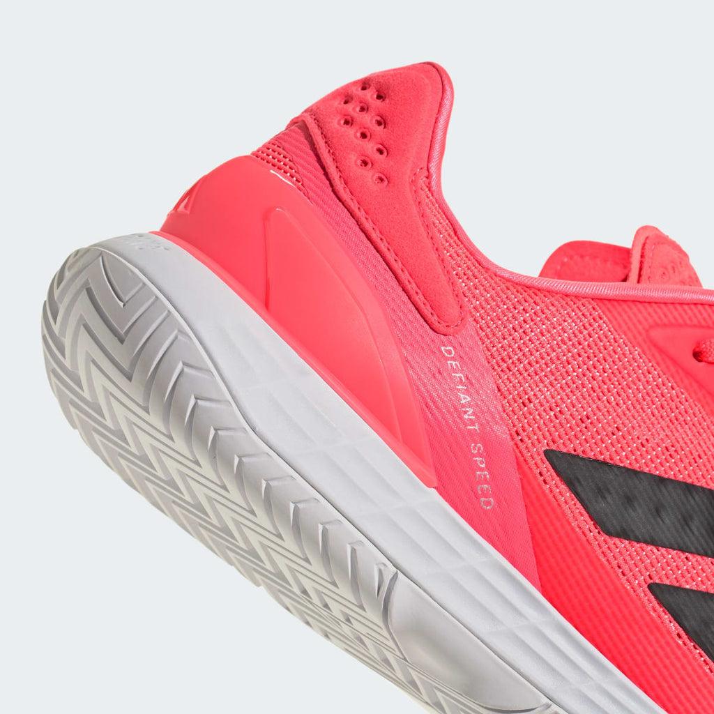 Adidas Men's Defiant Speed 2 Tennis Shoes - Solar Turbo / Core Black / Cloud White - Image 12