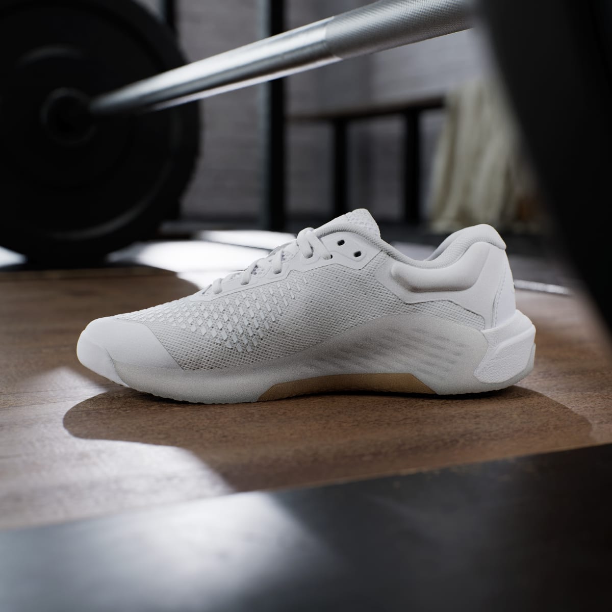 Adidas Women's Dropset 4 Power Training Shoes - Cloud White / Cloud White / Cloud White - Image 7