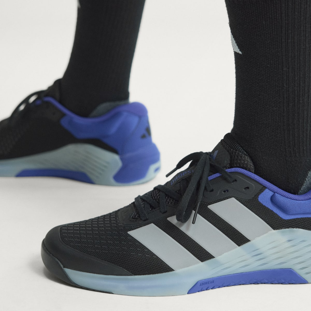 Adidas Men's Dropset 4 Training Shoes - Core Black / Halo Silver / Pure Purple - Image 7