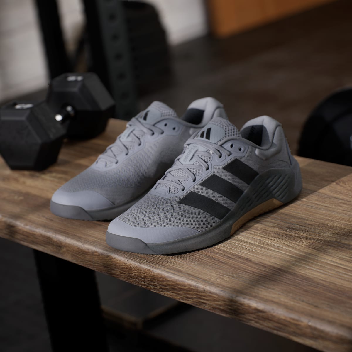 Adidas Men's Dropset 4 Training Shoes - Grey / Carbon / Grey Five - Image 5