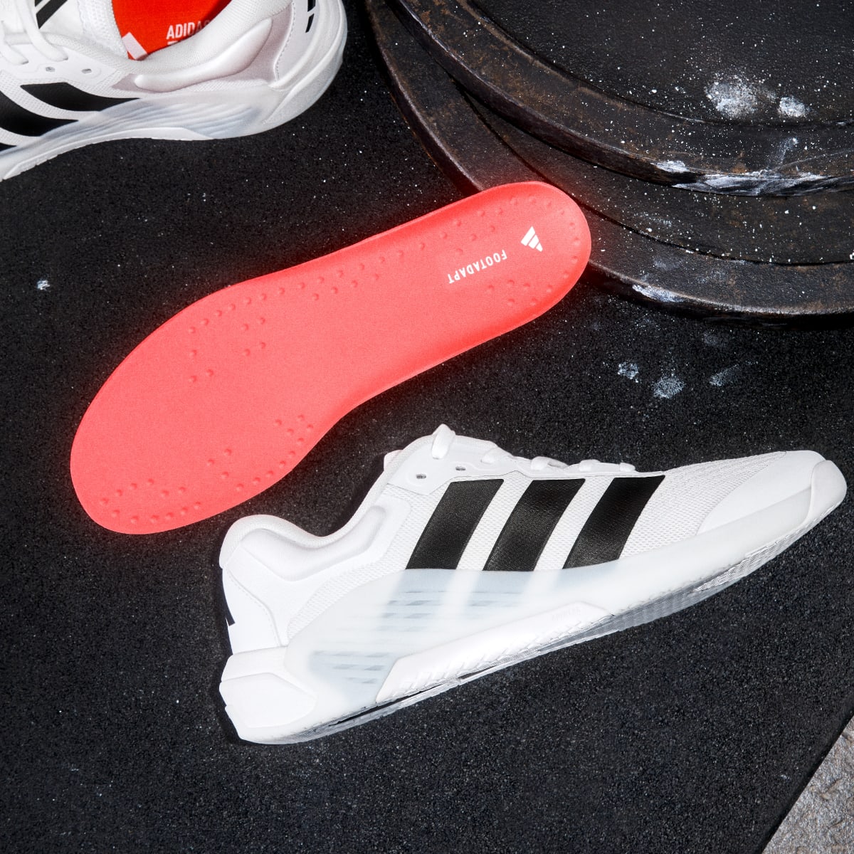 Adidas Men's Dropset 4 Training Shoes - Cloud White / Core Black / Lucid Red - Image 15