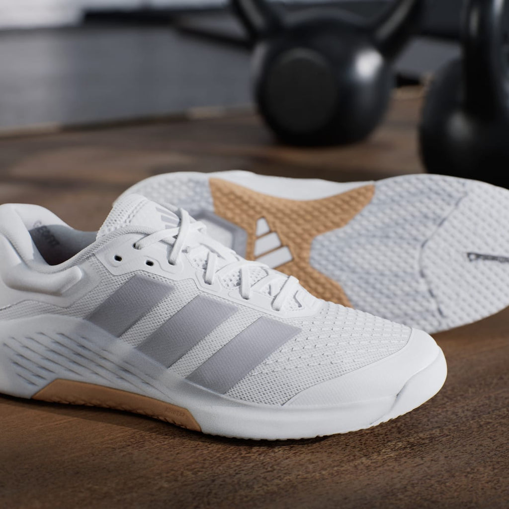 Adidas Men's Dropset 4 Training Shoes - Cloud White / Halo Silver / Cloud White - Image 11