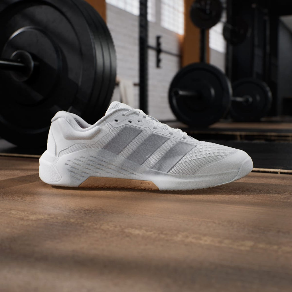 Adidas Men's Dropset 4 Training Shoes - Cloud White / Halo Silver / Cloud White - Image 3