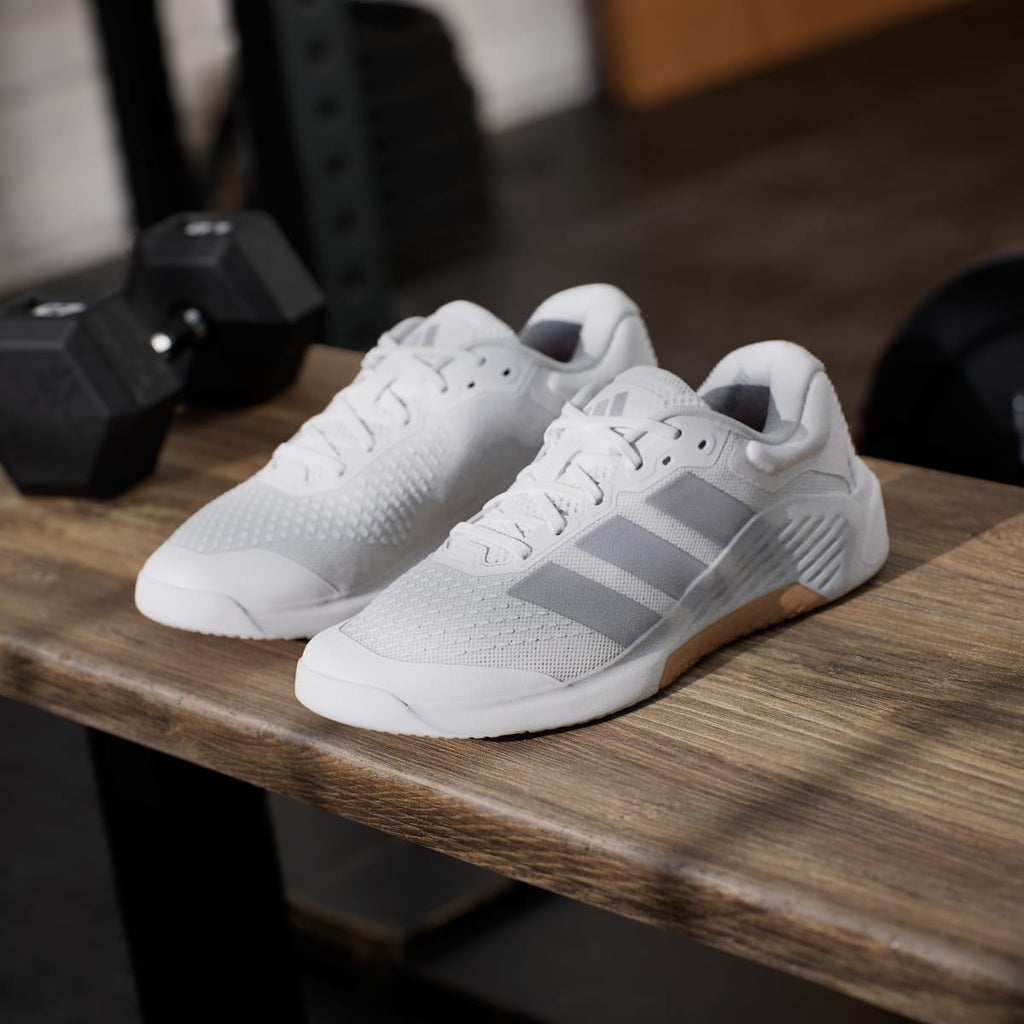 Adidas Men's Dropset 4 Training Shoes - Cloud White / Halo Silver / Cloud White - Image 5
