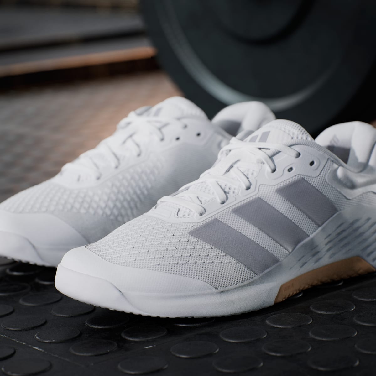 Adidas Men's Dropset 4 Training Shoes - Cloud White / Halo Silver / Cloud White - Image 9