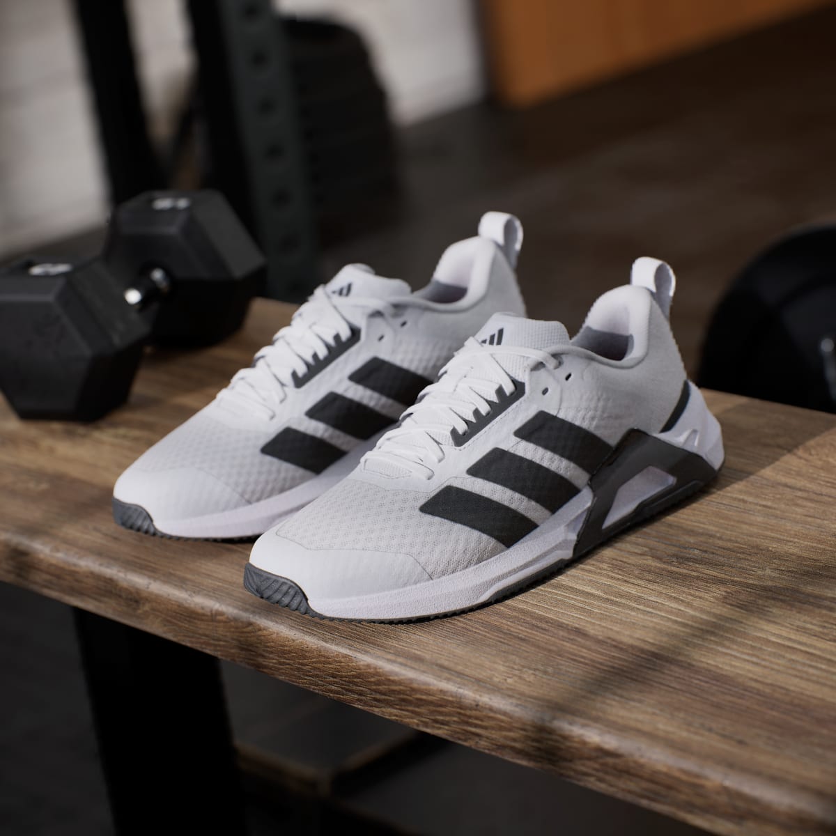 Adidas Men's Dropset Control Training Shoes - Cloud White / Core Black / Lucid Red - Image 5
