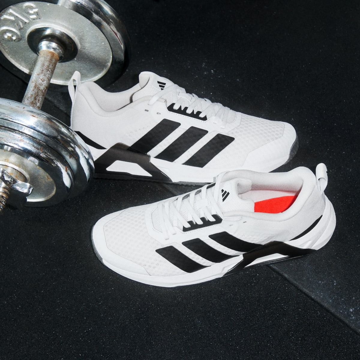 Adidas Men's Dropset Control Training Shoes - Cloud White / Core Black / Lucid Red - Image 14