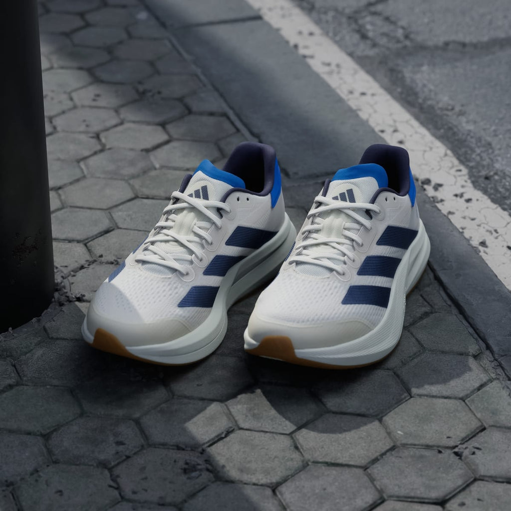 Adidas Men's Duramo Speed 2 Running Shoes - Chalk White / Shadow Navy / Ray Blue - Image 5