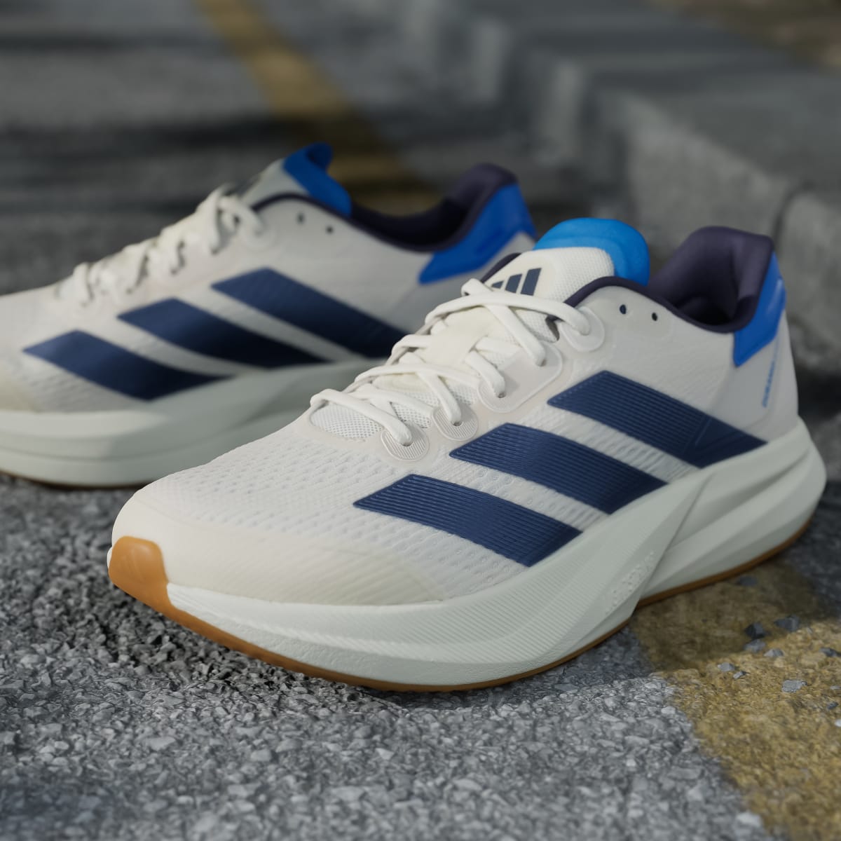 Adidas Men's Duramo Speed 2 Running Shoes - Chalk White / Shadow Navy / Ray Blue - Image 9