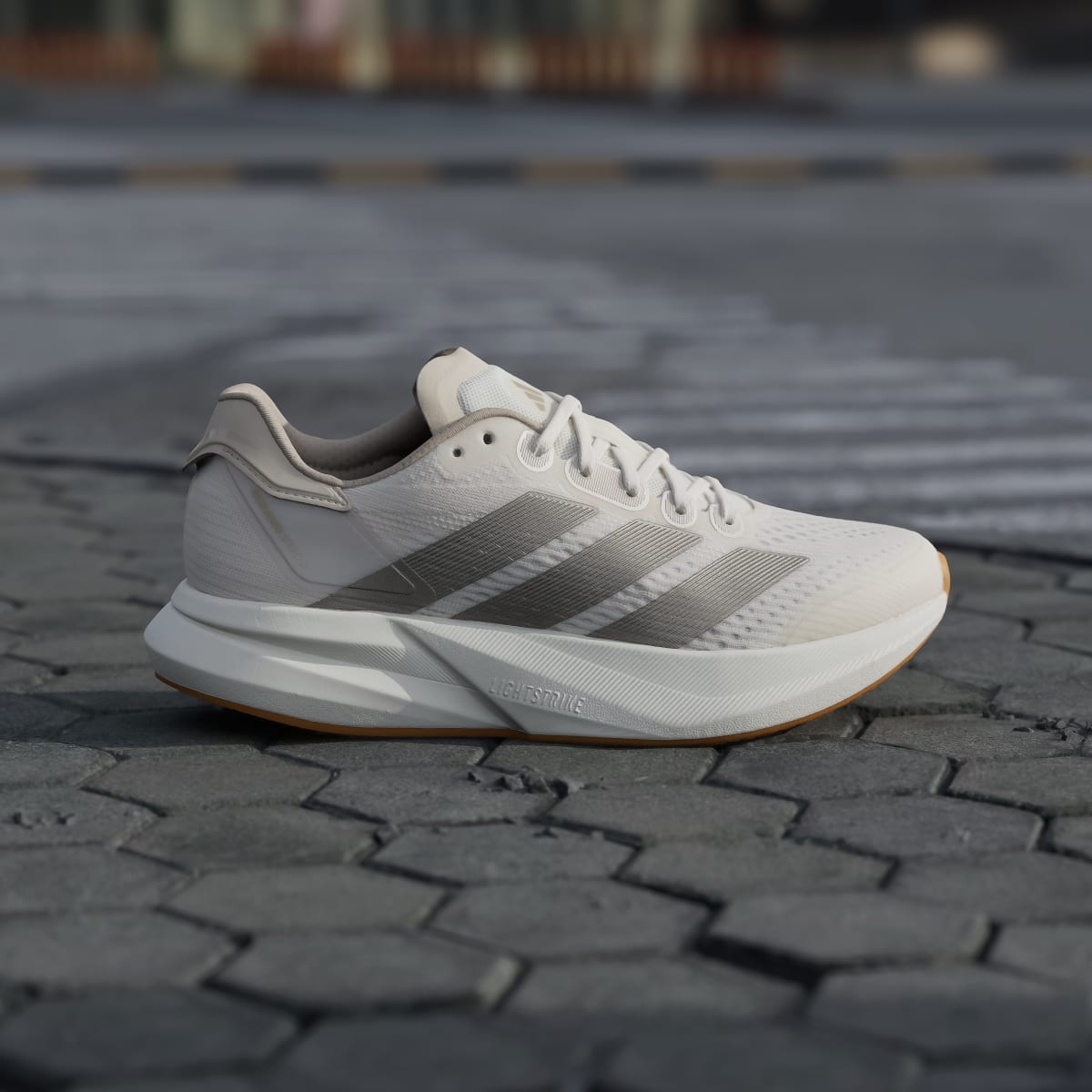 Adidas Women's Duramo Speed 2 Running Shoes - Chalk White / Cyber Metallic / Crystal Linen - Image 3