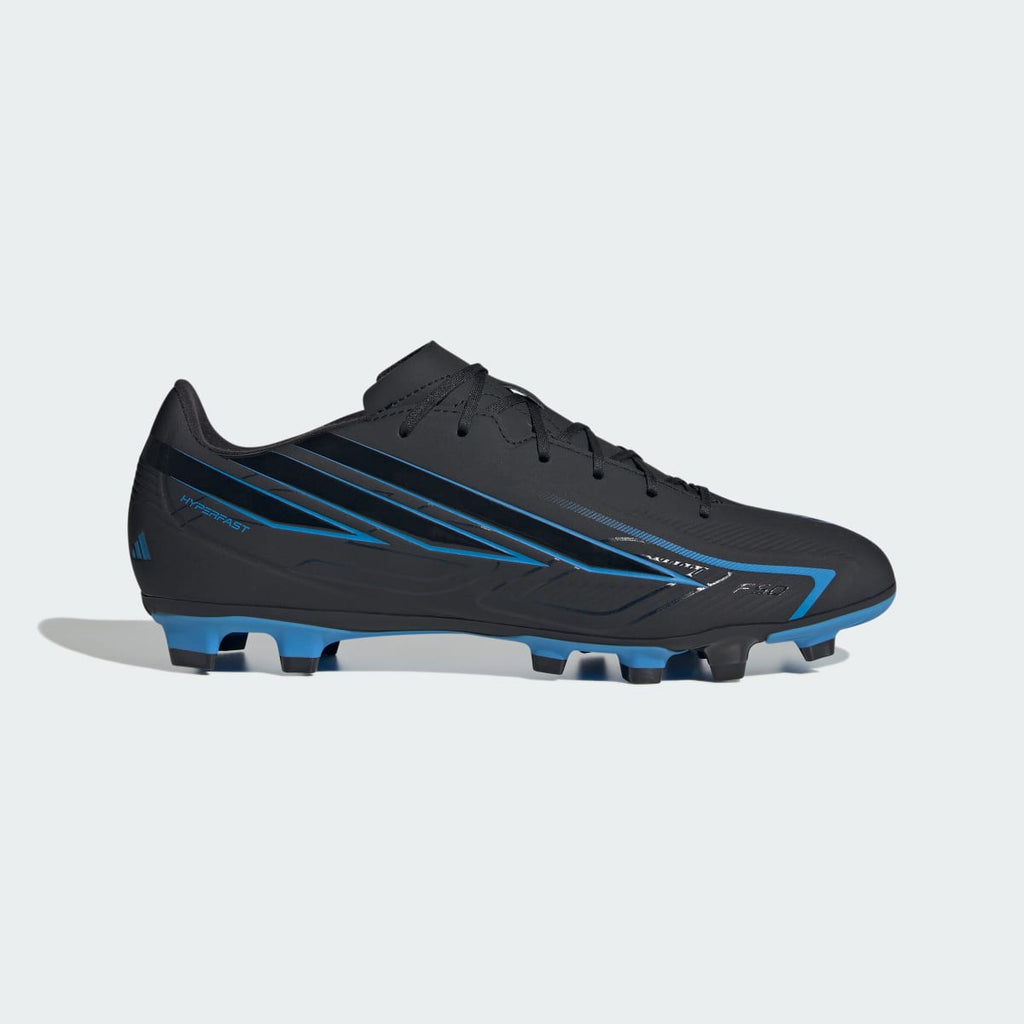 Adidas Men's F50 HYPERFAST CLUB Firm Ground / Multi Ground Soccer Cleats - Core Black / Core Black / Lucid Ray Blue - Image 2