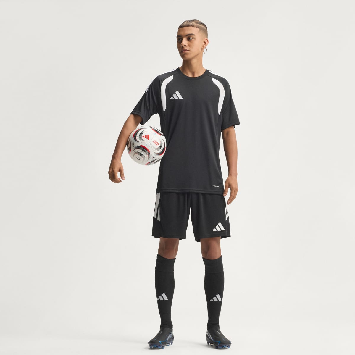 Adidas Men's F50 HYPERFAST ELITE Laceless Firm Ground Cleats - Core Black / Core Black / Lucid Ray Blue - Image 7