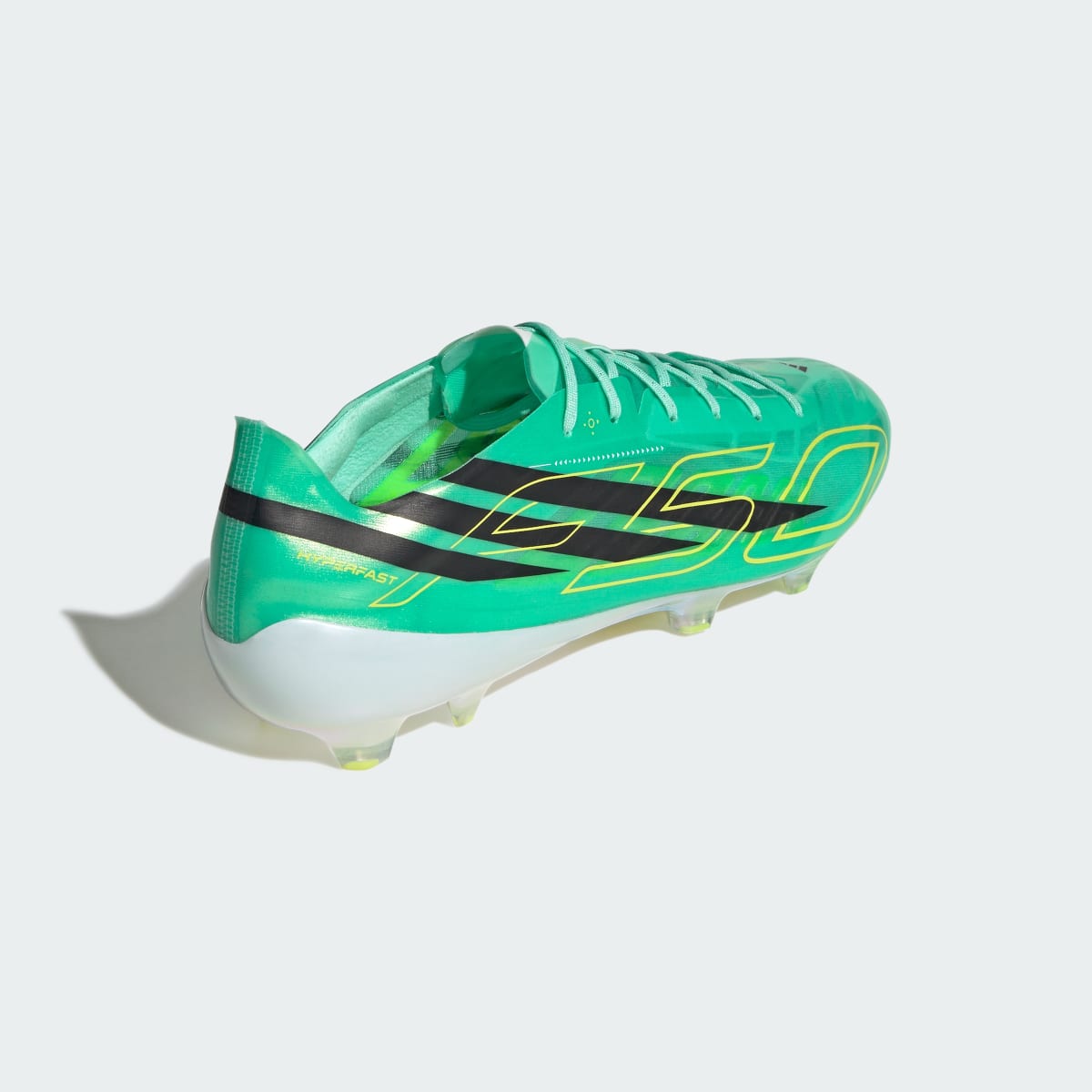 Adidas Women's F50 HYPERFAST EVO Firm Ground Soccer Cleats - Pulse Mint / Core Black / Solar Lemon - Image 6