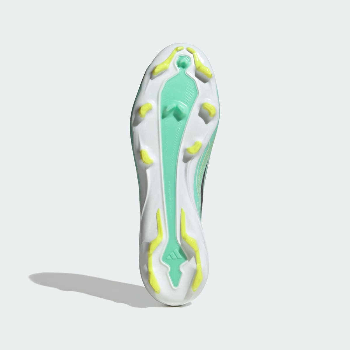 Adidas Women's F50 HYPERFAST LEAGUE Laceless Firm Ground Soccer Cleats - Pulse Mint / Night Navy / Solar Lemon - Image 4