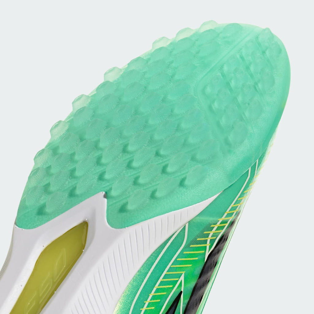 Adidas Men's F50 HYPERFAST PRO Turf Soccer Cleats - Pulse Mint / Core Black / Solar Lemon - Image 10