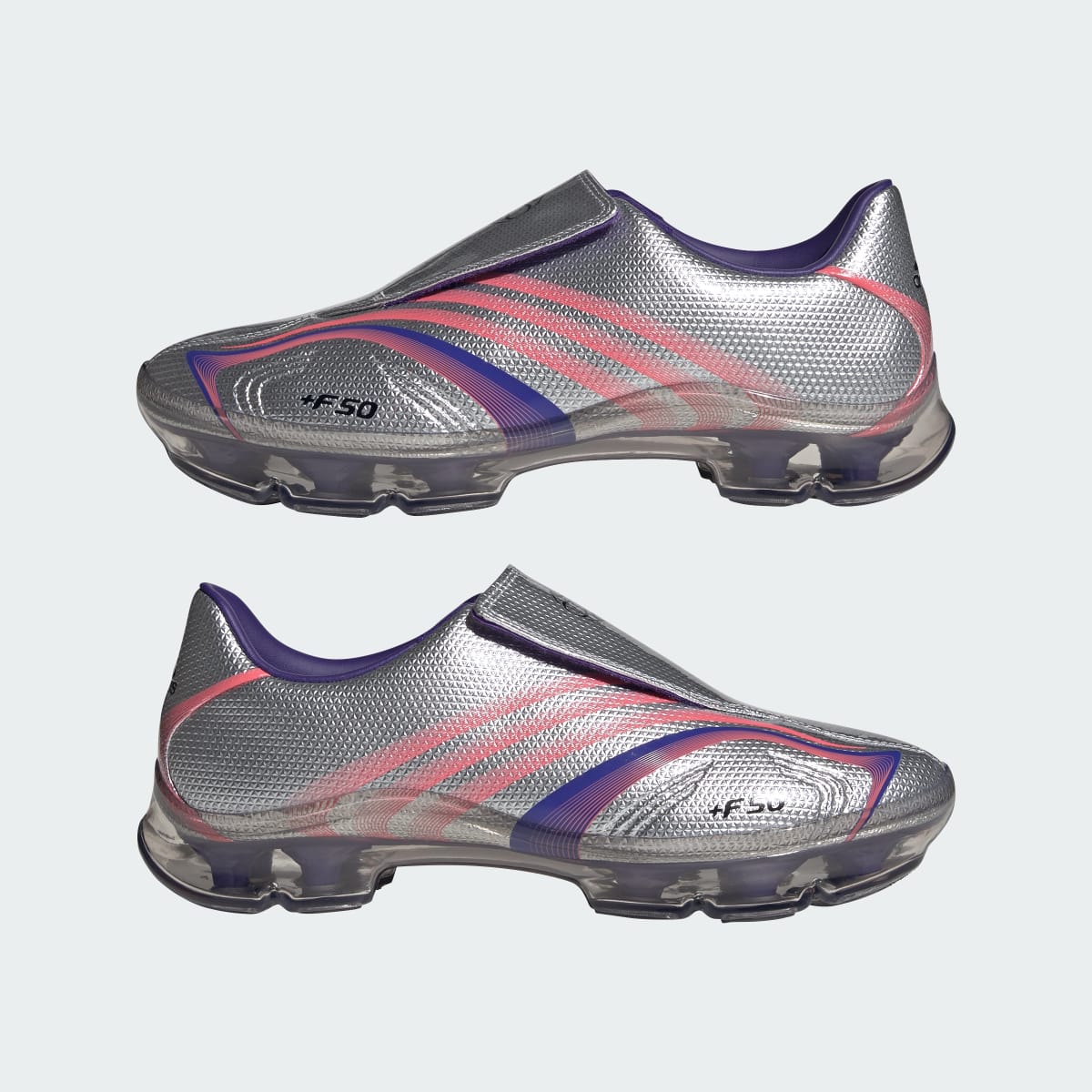 Adidas Men's F50 WALKABLE SHOES - Solar Purple / Solar Turbo / Silver Metallic - Image 7