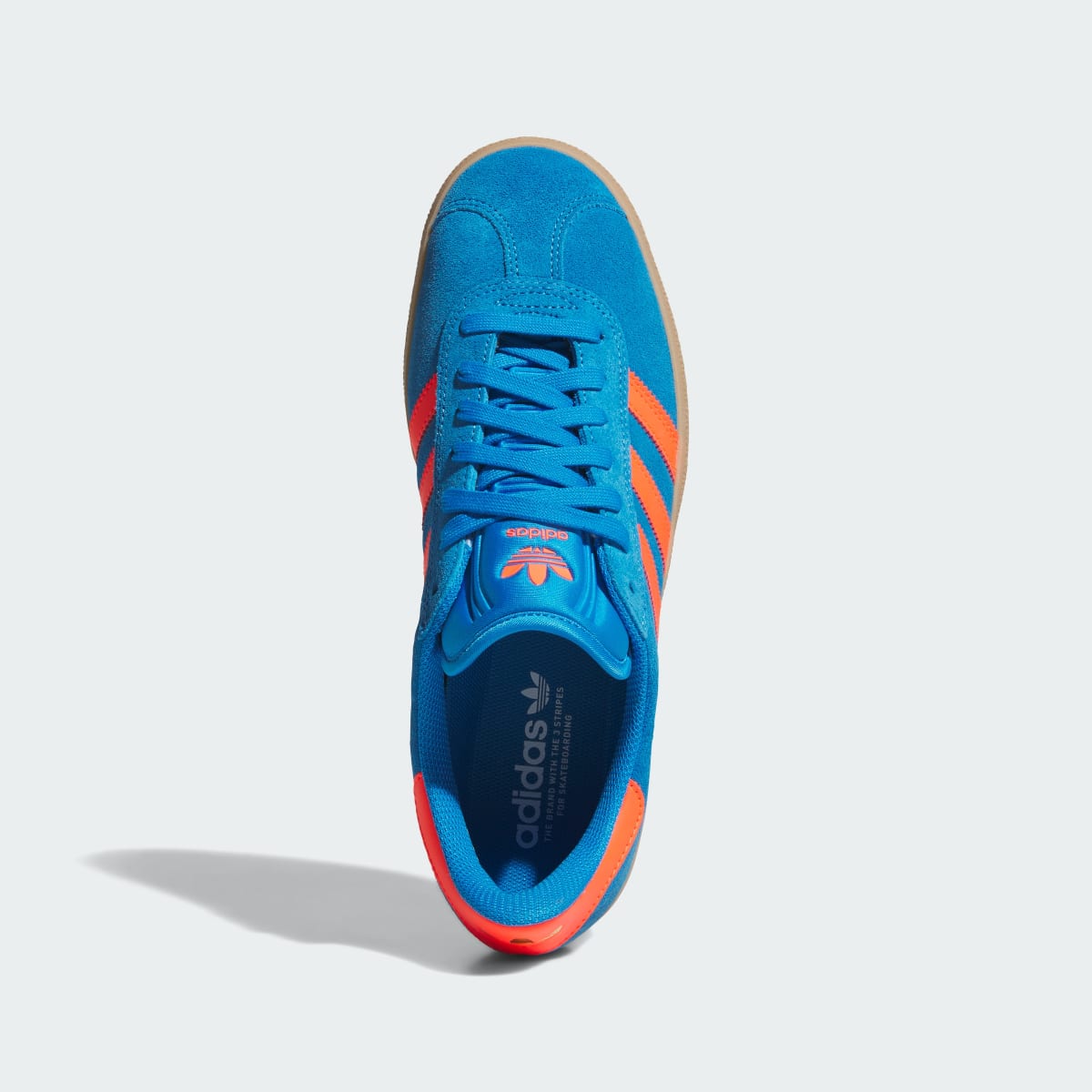 Adidas Men's GAZELLE ADV Shoes - Bright Blue / Solar Red / Gum - Image 2
