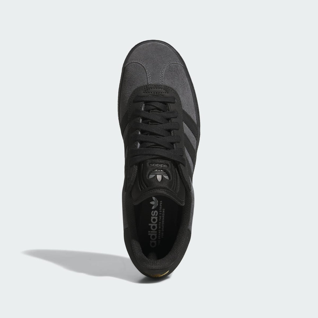 Adidas Men's GAZELLE ADV Shoes - Grey Six / Core Black / Gold Metallic - Image 2