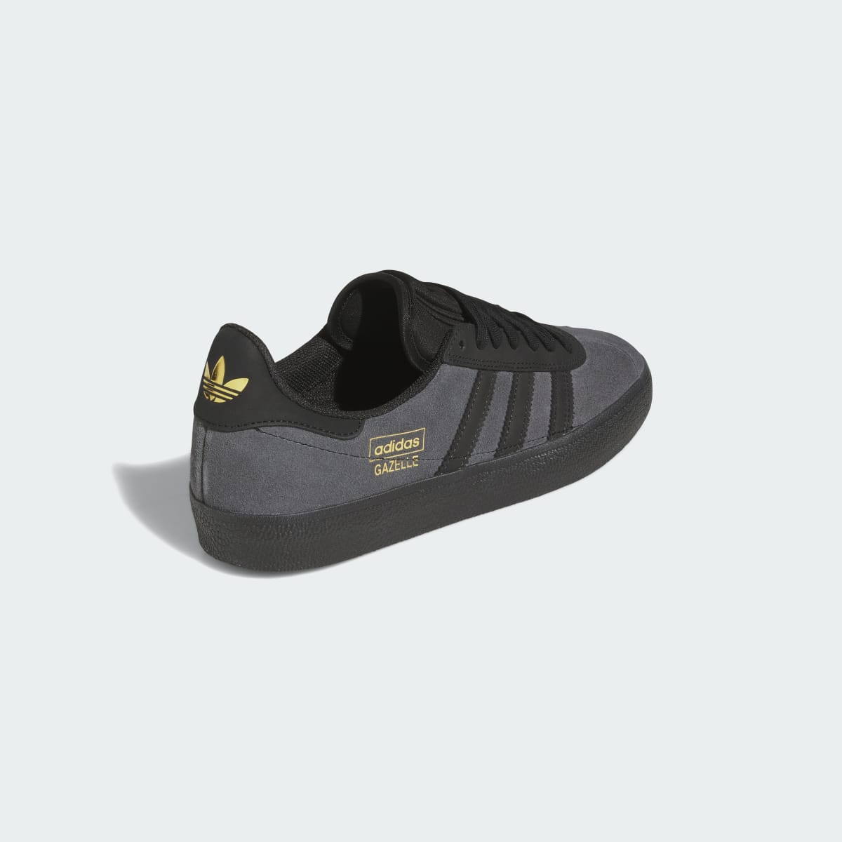 Adidas Men's GAZELLE ADV Shoes - Grey Six / Core Black / Gold Metallic - Image 5
