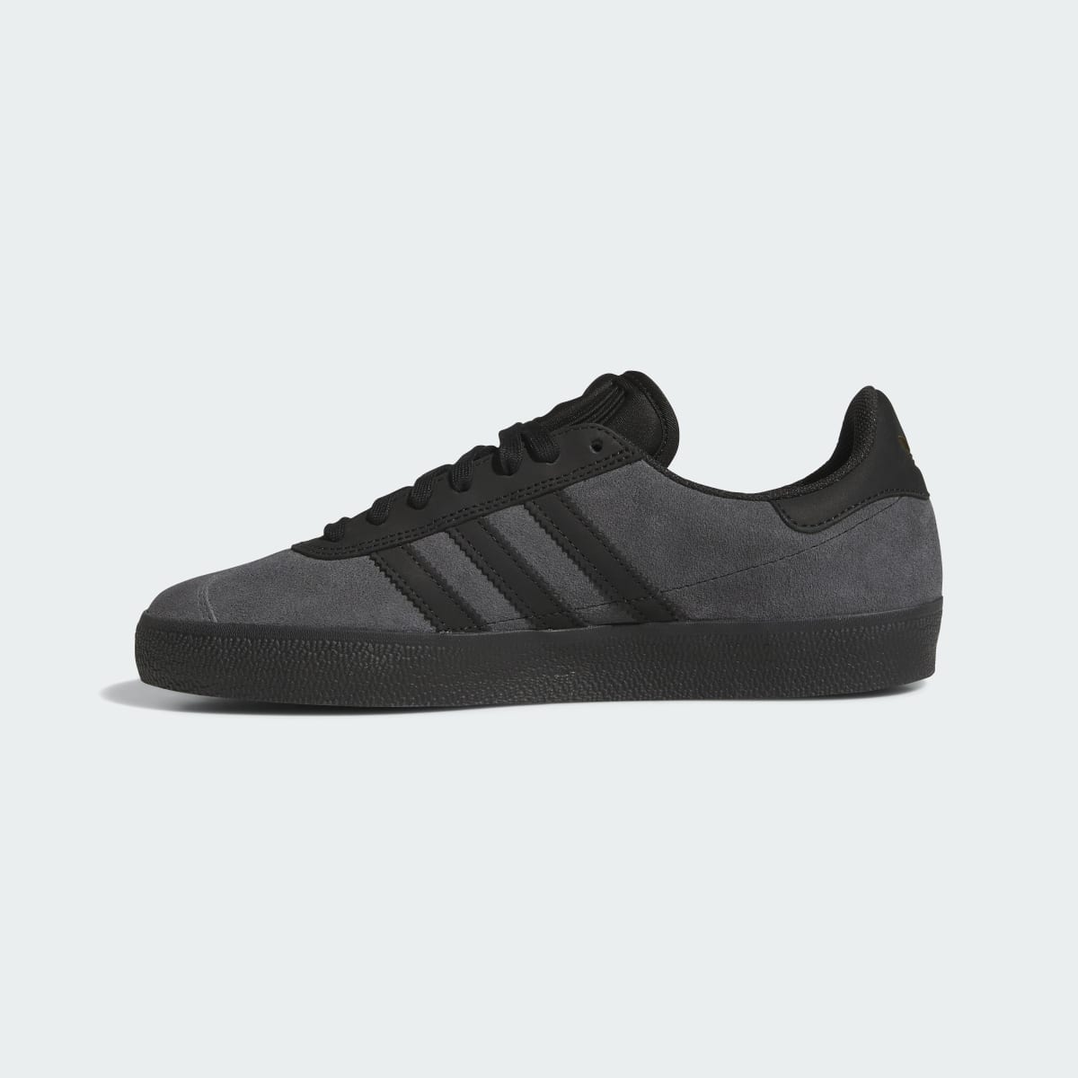Adidas Men's GAZELLE ADV Shoes - Grey Six / Core Black / Gold Metallic - Image 6