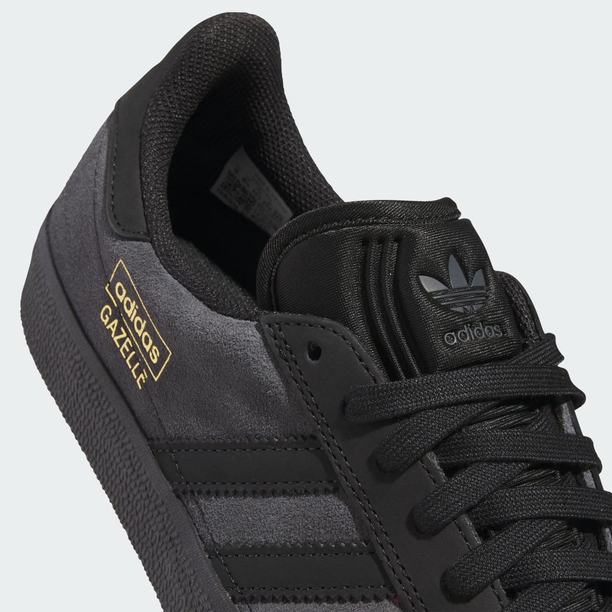 Adidas Men's GAZELLE ADV Shoes - Grey Six / Core Black / Gold Metallic - Image 8