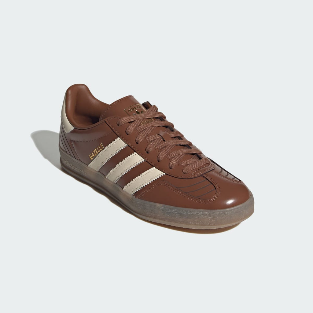 Adidas Men's GAZELLE INDOOR SHOES - Preloved Brown / Wonder White / Gum - Image 4