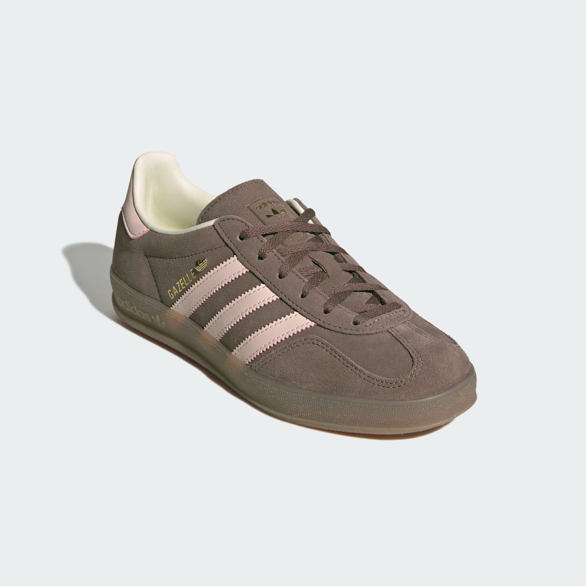 Adidas Women's GAZELLE INDOOR SHOES - Earth Strata / Wonder Quartz / Gum - Image 5