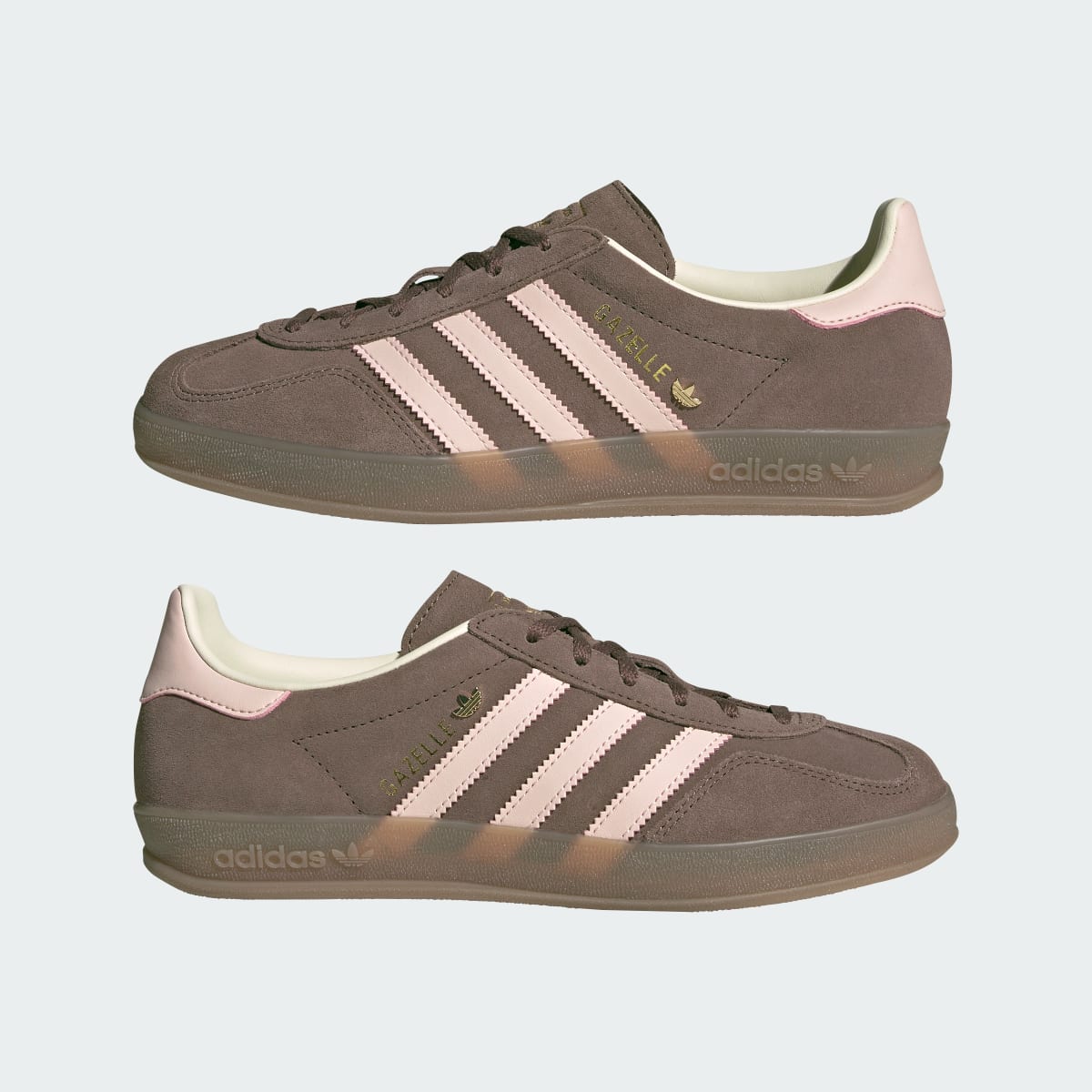Adidas Women's GAZELLE INDOOR SHOES - Earth Strata / Wonder Quartz / Gum - Image 8
