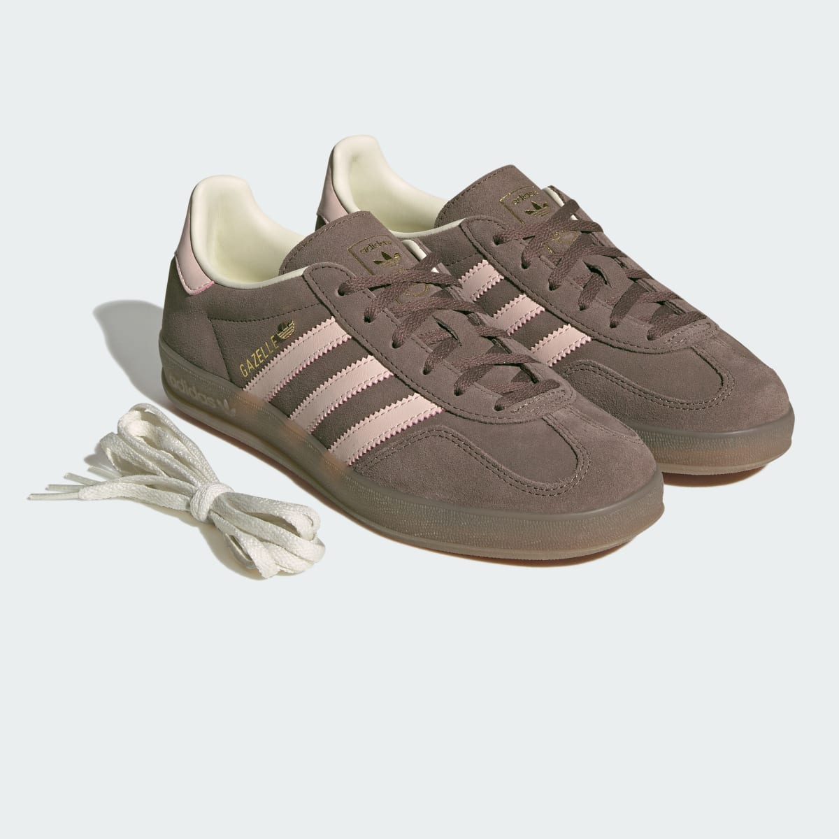 Adidas Women's GAZELLE INDOOR SHOES - Earth Strata / Wonder Quartz / Gum - Image 9
