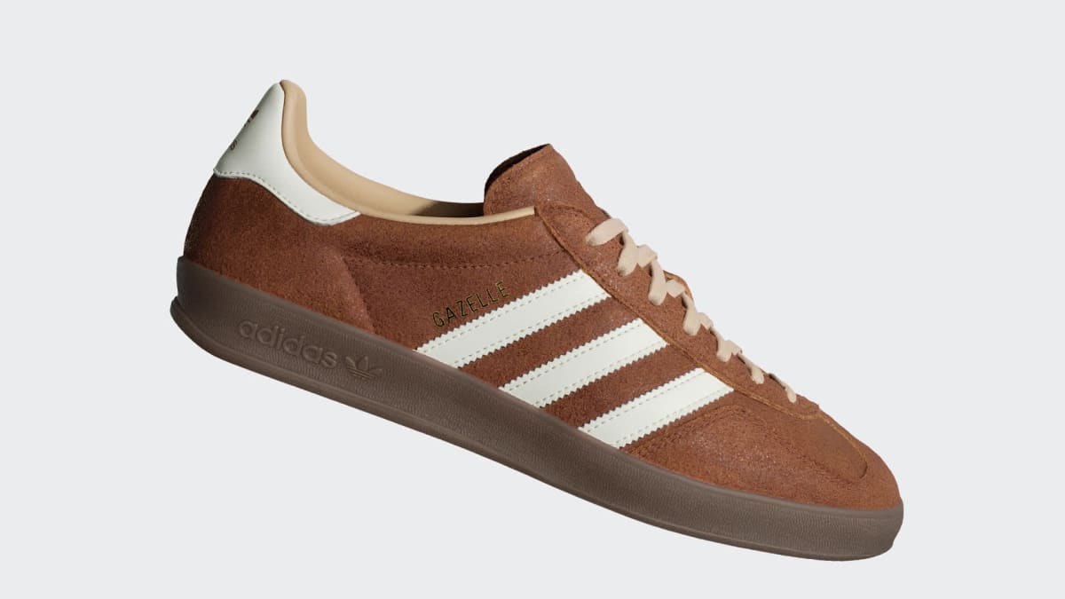 Adidas Women's GAZELLE INDOOR SHOES - Dusky Bronze / Off White / Magic Beige - Image 2