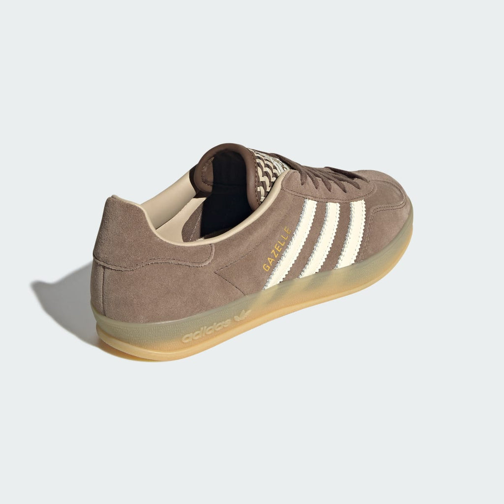 Adidas Women's GAZELLE INDOOR SHOES - Earth Strata / Off White / Khaki Three - Image 5