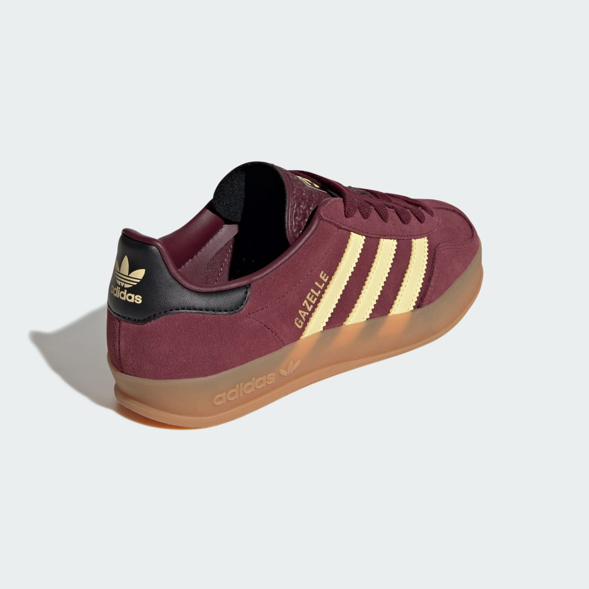 Adidas Kids' GAZELLE INDOOR SHOES - Maroon / Almost Yellow / Gold Metallic - Image 5