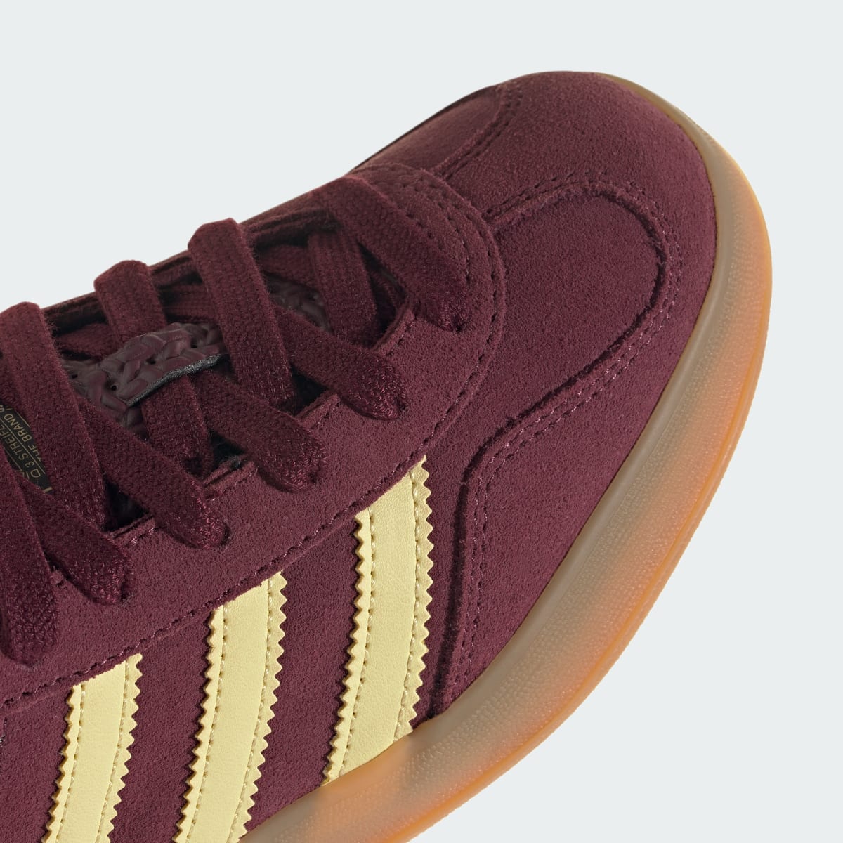 Adidas Kids' GAZELLE INDOOR SHOES - Maroon / Almost Yellow / Gold Metallic - Image 9