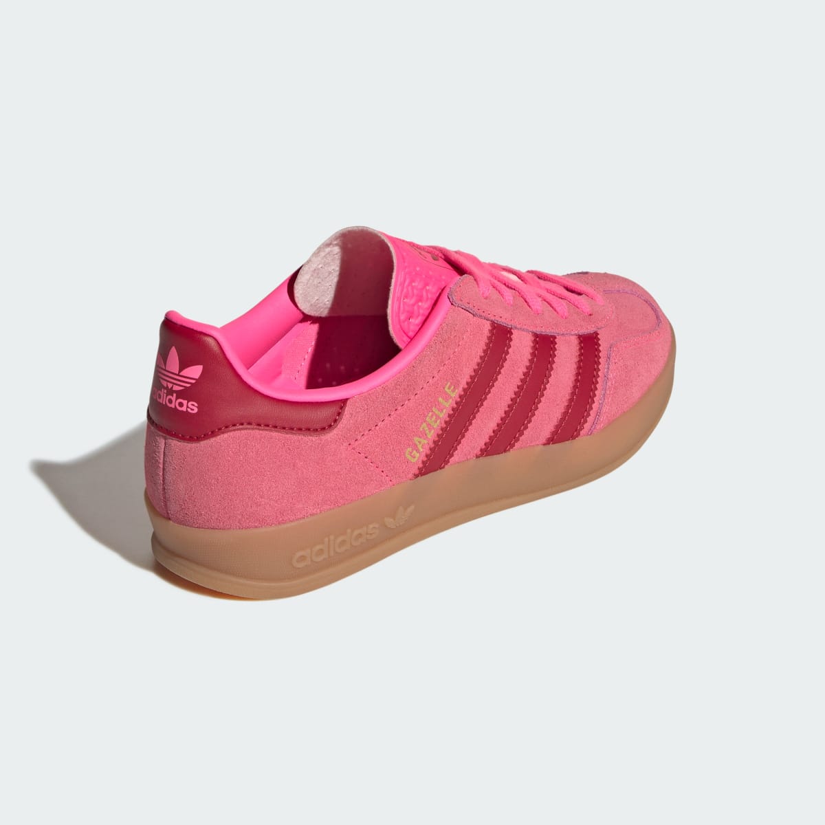 Adidas Kids' GAZELLE INDOOR SHOES - Lucid Pink / Team Victory Red / Gold Metallic - Image 5
